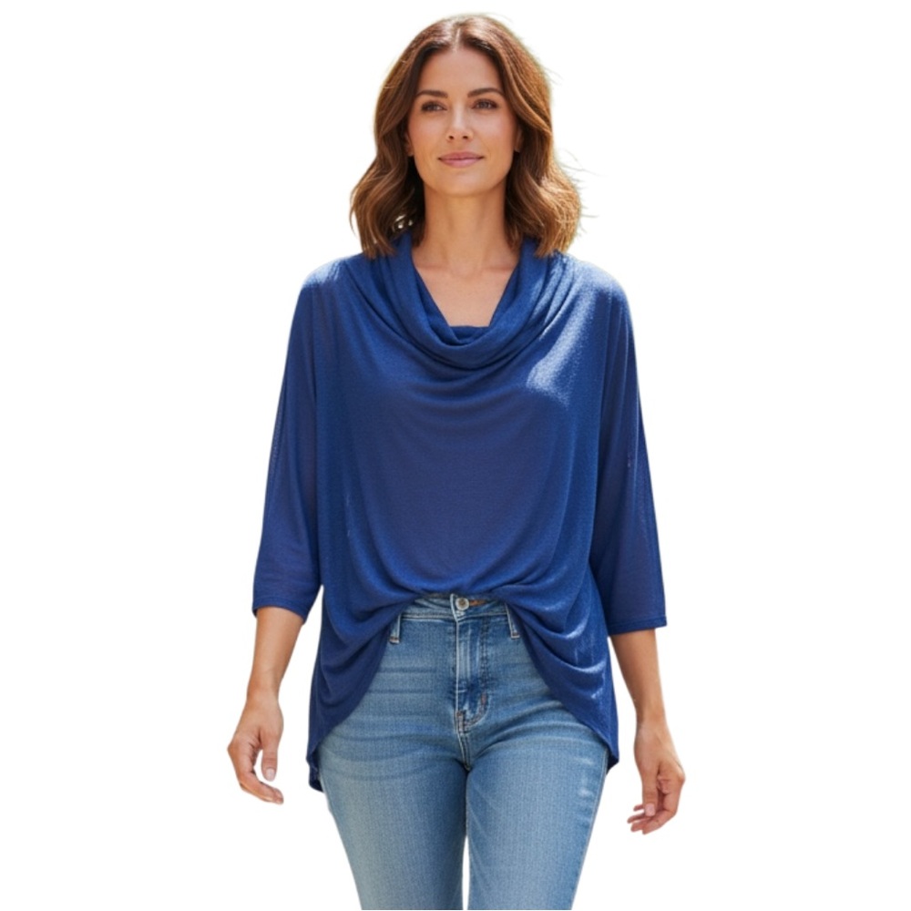 Allison Daley Cobalt Blue Turtleneck Sweater